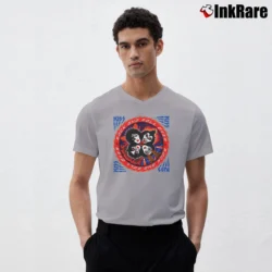 Men’s Kiss Band Rock And Roll Over V-Neck Tee in sport grey | Sharp, Breathable, Everyday Staple