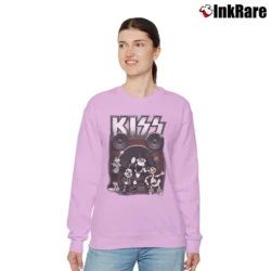 Women’s Kiss Mickey Donald Goofy Band Relaxed Sweatshirt in light pink | Soft, Laid-Back Vibe