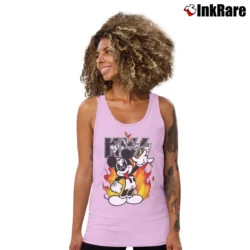 Women’s Kiss Mickey Mouse Band Tank Top in light pink | Lightweight, Movement-Friendly