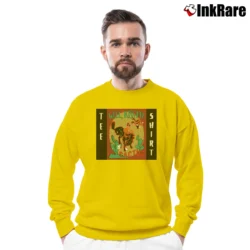 Men’s Kiss My Cactus Rodeo Cowgirl Crewneck Sweatshirt in yellow | Cozy Fabric, Clean Style