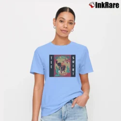 Women’s Kiss My Cactus Rodeo Cowgirl Signature T-Shirt in light blue | Soft, Flattering Fit