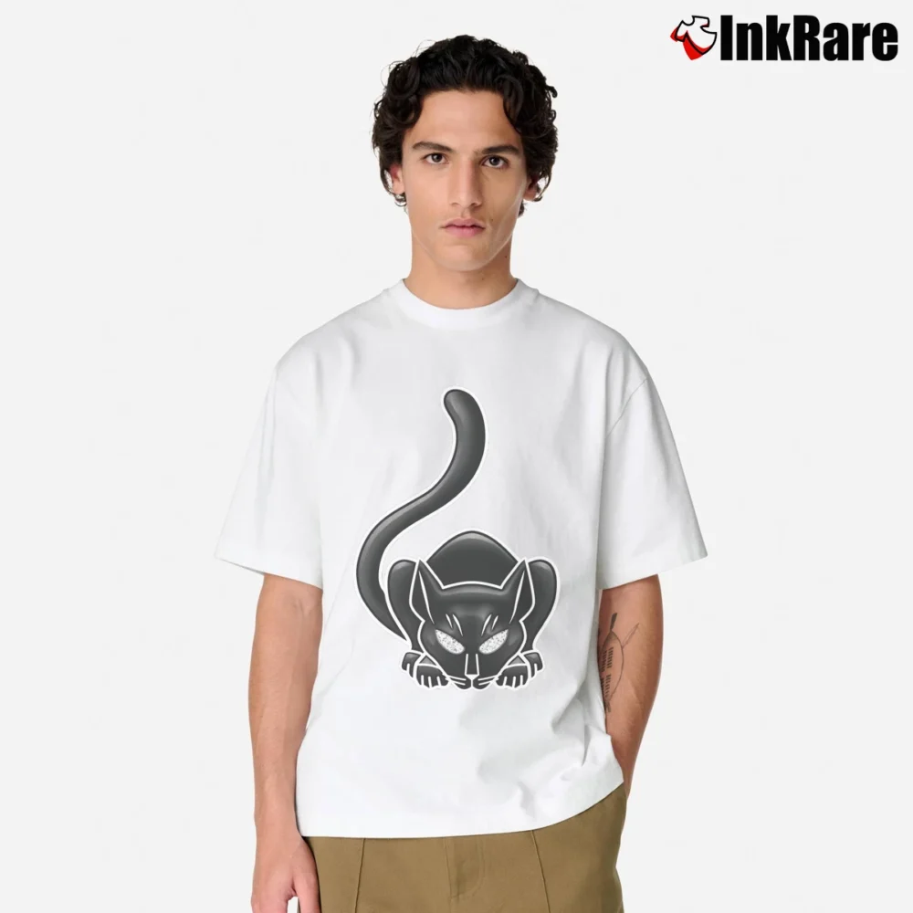 Men’s KISS Peter Criss 1975 Cadillac Michigan Cat Classic T-Shirt in white | Soft, Breathable Everyday Wear
