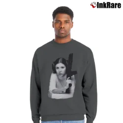 Men’s Kith Leia Star Wars Graphic Crewneck Sweatshirt in charcoal | Cozy Fabric, Clean Style