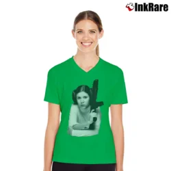 Women’s Kith Leia Star Wars Graphic V-Neck Tee in irish green | Chic Neckline, Soft Texture