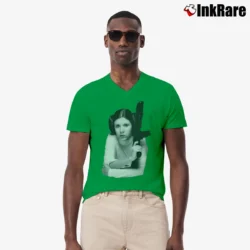 Men’s Kith Leia Star Wars Graphic V-Neck Tee in irish green | Sharp, Breathable, Everyday Staple