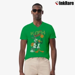 Men’s Kith Looney Tunes Kithjam V-Neck Tee in irish green | Sharp, Breathable, Everyday Staple