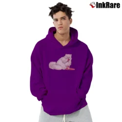 Men’s Kitty Dentata Feminist Cat Pussy Grabs Back Pullover Hoodie in purple | Cozy, Durable, Modern Fit
