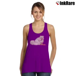 Women’s Kitty Dentata Feminist Cat Pussy Grabs Back Tank Top in purple | Lightweight, Movement-Friendly
