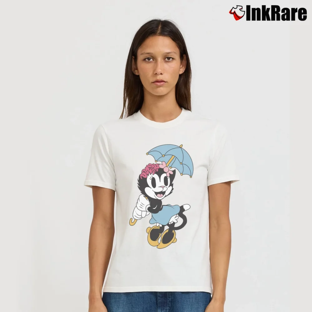 Women’s Kitty Mouse Brainz Drop Dead Graphic Signature T-Shirt in white | Soft, Flattering Fit