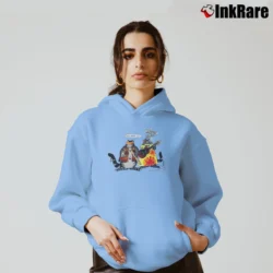 Women’s Kliban Cat Novelty Hippie Cats Haight Cozy Hoodie in light blue | Warm, Structured, Stylish