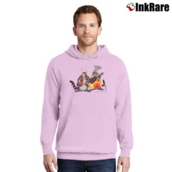 Men’s Kliban Cat Novelty Hippie Cats Haight Pullover Hoodie in light pink | Cozy, Durable, Modern Fit