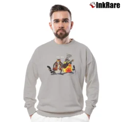 Men’s Kliban Cat Novelty Hippie Cats Haight Crewneck Sweatshirt in sport grey | Cozy Fabric, Clean Style