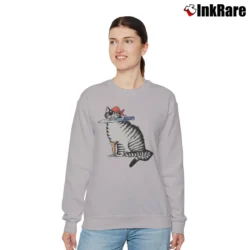 Women’s Kliban Cat Pirate Relaxed Sweatshirt in sport grey | Soft, Laid-Back Vibe