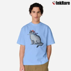 Men’s Kliban Cat Pirate Classic T-Shirt in light blue | Soft, Breathable Everyday Wear