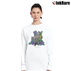 Women’s Kliban Crazy Cat Napa Valley Wine Lover Long-Sleeve Top in white | Sleek, Versatile, All-Season