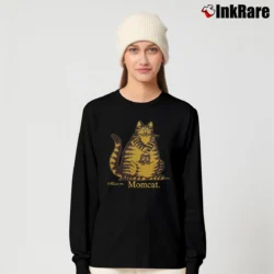 Women’s Kliban Momcat 1975 Yellow Fitted Graphic Cat Long-Sleeve Top in black | Sleek, Versatile, All-Season