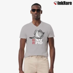 Men’s Kliban Sumo Cat Funny V-Neck Tee in sport grey | Sharp, Breathable, Everyday Staple