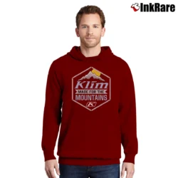 Men’s Klim Mountain Made Adventure Pullover Hoodie in maroon | Cozy, Durable, Modern Fit
