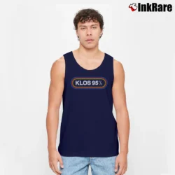 Men’s KLOS 95.5 Rock Recreation Retro Tank Top in navy | Breathable, Active-Friendly Design