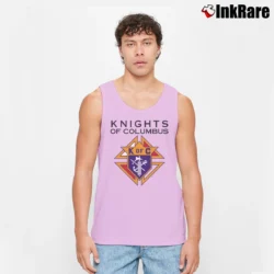 Men’s Knight Of Columbus Juice Forus Tank Top in light pink | Breathable, Active-Friendly Design