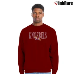 Men’s Knoebels Amusement Park Carousel Crewneck Sweatshirt in maroon | Cozy Fabric, Clean Style
