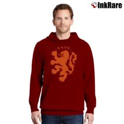 Men’s Knvb Netherlands Fc Soccer Pullover Hoodie in maroon | Cozy, Durable, Modern Fit