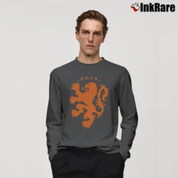 Men’s Knvb Netherlands Fc Soccer Long-Sleeve Shirt in charcoal | Sleek, Lightweight, Year-Round Wear
