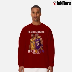 Men’s Kobe Bryant Black Mamba Tribute Long-Sleeve Shirt in maroon | Sleek, Lightweight, Year-Round Wear