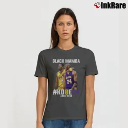 Women’s Kobe Bryant Black Mamba Tribute Signature T-Shirt in charcoal | Soft, Flattering Fit