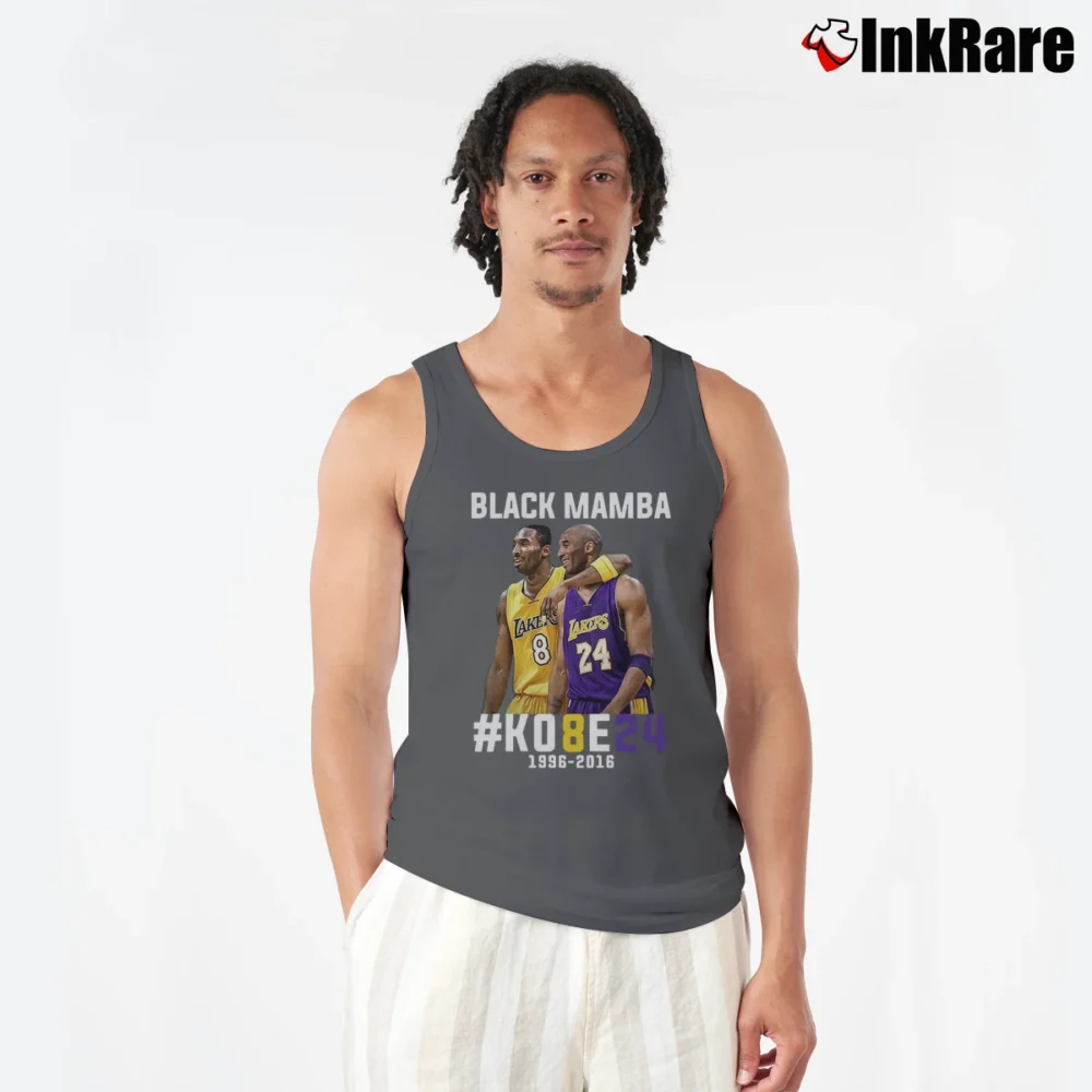 Men’s Kobe Bryant Black Mamba Tribute Tank Top in charcoal | Breathable, Active-Friendly Design