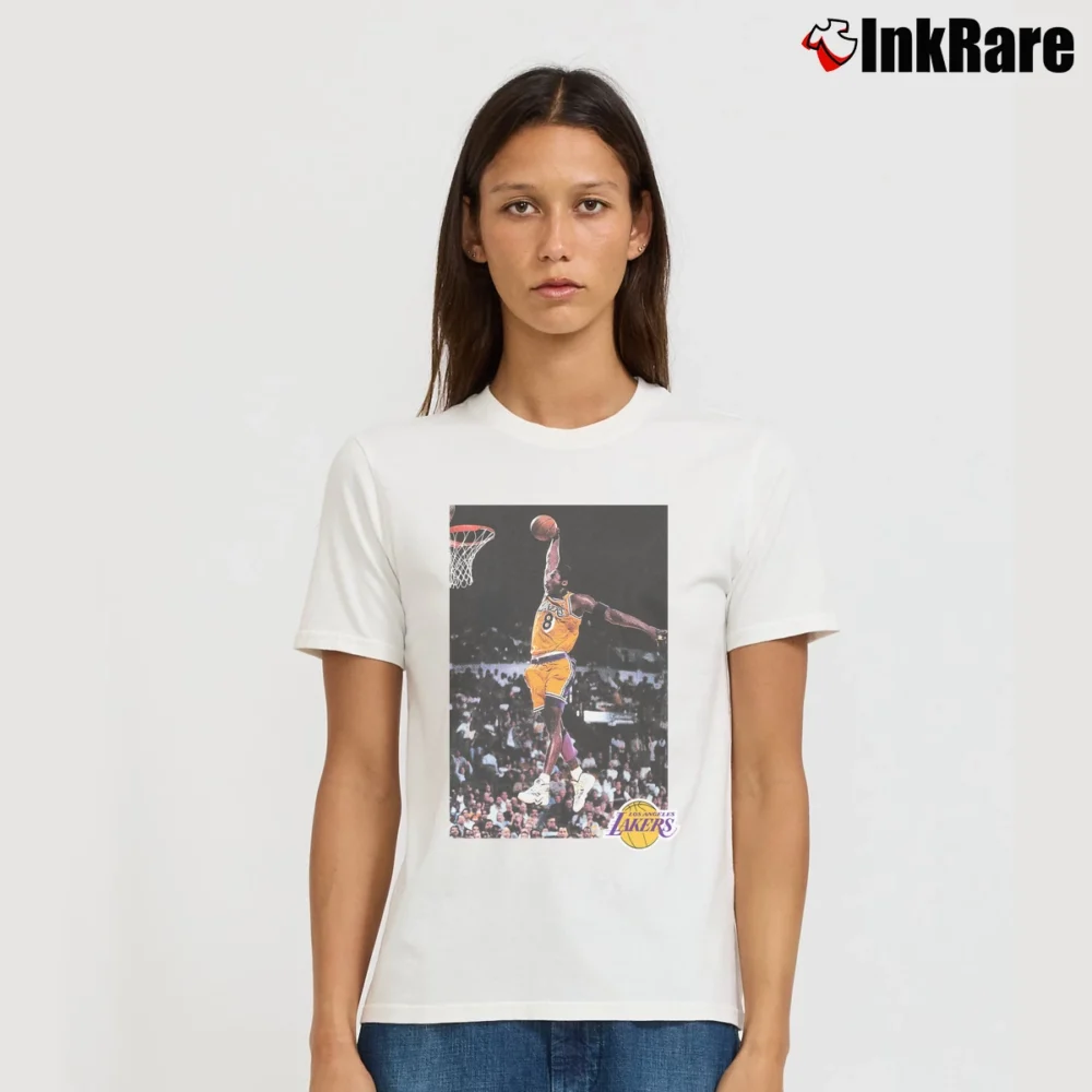 Women’s Kobe Bryant Mitchell And Ness Photo Signature T-Shirt in white | Soft, Flattering Fit