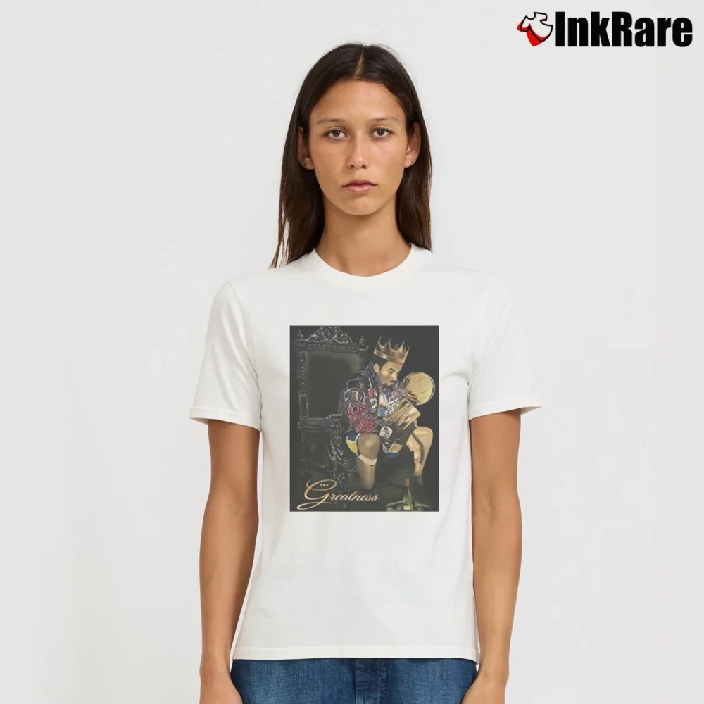 Women’s Kobe Greatness Full Color Digital Tribute Signature T-Shirt in white | Soft, Flattering Fit