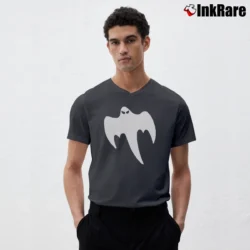 Men’s Koenigsegg Ghost Logo V-Neck Tee in charcoal | Sharp, Breathable, Everyday Staple