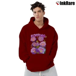 Men’s Koffing Pokemon Retro Custom Graphic Pullover Hoodie in maroon | Cozy, Durable, Modern Fit