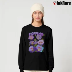 Women’s Koffing Pokemon Retro Custom Graphic Long-Sleeve Top in black | Sleek, Versatile, All-Season
