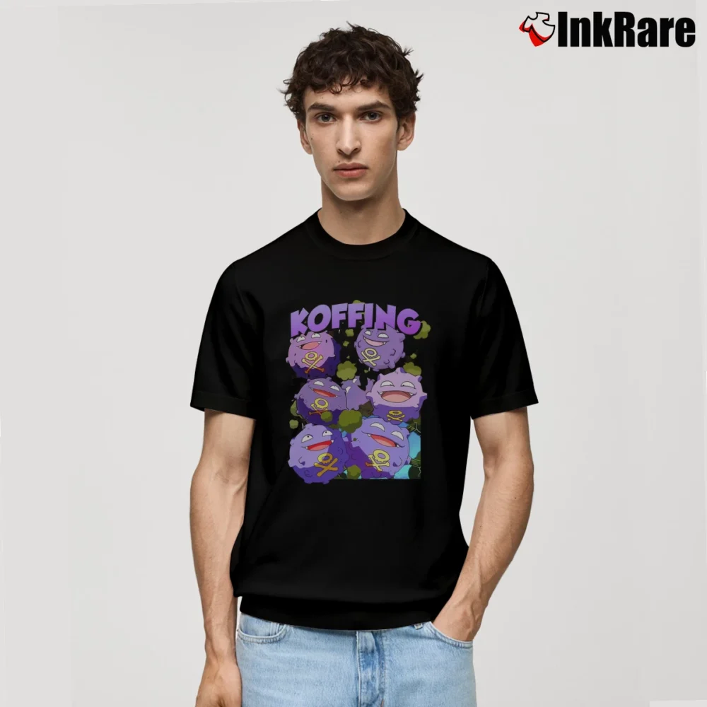 Men’s Koffing Pokemon Retro Custom Graphic Classic T-Shirt in black | Soft, Breathable Everyday Wear