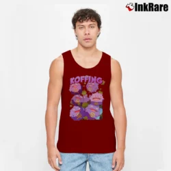 Men’s Koffing Pokemon Retro Custom Graphic Tank Top in maroon | Breathable, Active-Friendly Design