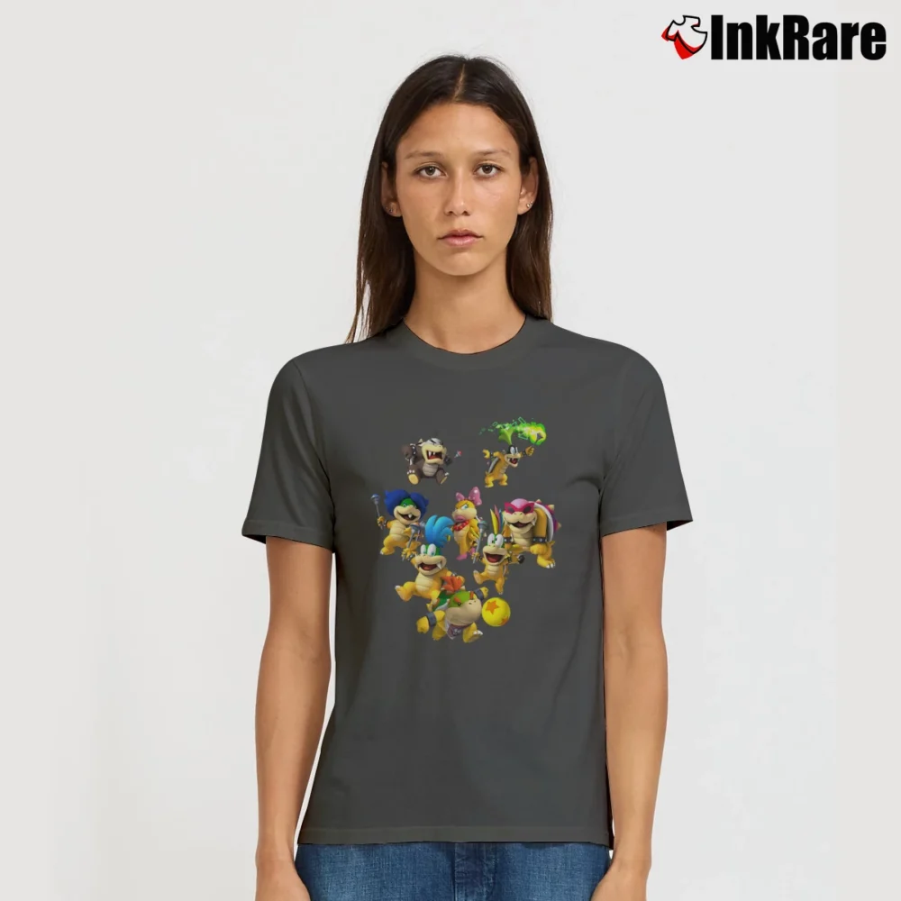 Women’s Koopalings Super Mario T-Shirt in charcoal | Soft, Flattering Fit