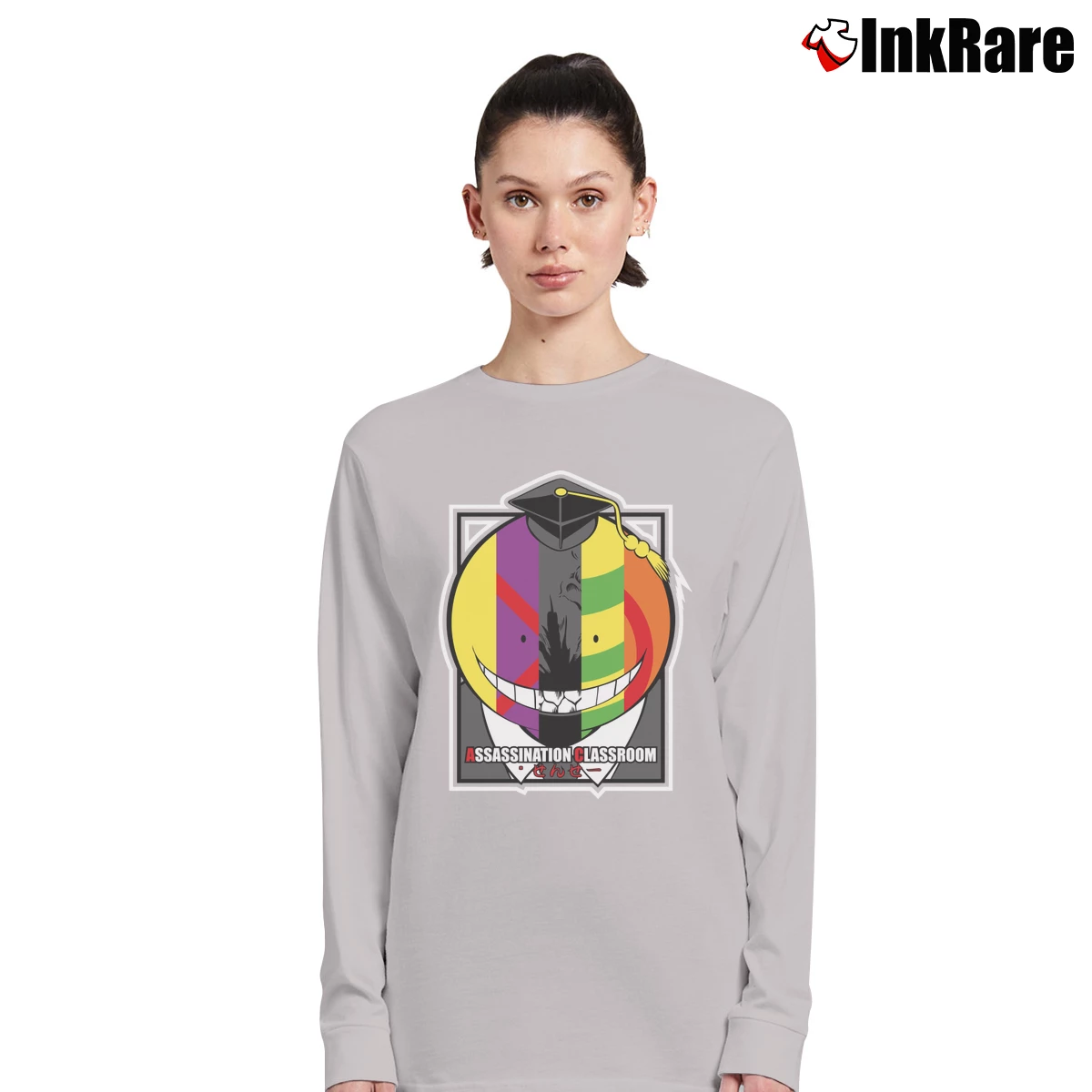 Women’s Koro Sensei Assassination Classroom Long-Sleeve Top in sport grey | Sleek, Versatile, All-Season