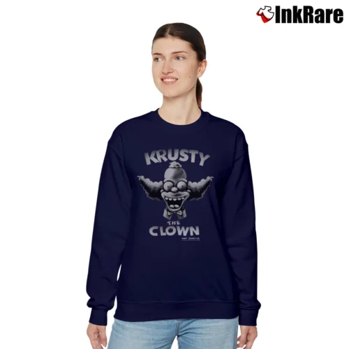 Women’s Krusty The Clown Simpsons Relaxed Sweatshirt in navy | Soft, Laid-Back Vibe