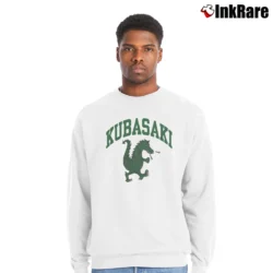 Men’s Kubasaki High School Dragon Mascot Jumper Crewneck Sweatshirt in white | Cozy Fabric, Clean Style
