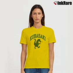 Women’s Kubasaki High School Dragon Mascot Jumper Signature T-Shirt in yellow | Soft, Flattering Fit