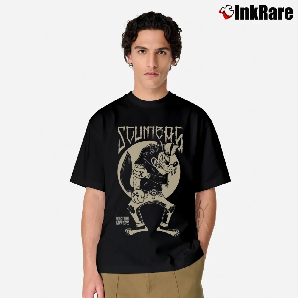 Men’s Kustom Kreeps Scumbag Classic T-Shirt in black | Soft, Breathable Everyday Wear