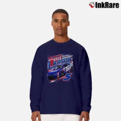 Men’s Kyle Larson 5 Car Long-Sleeve Shirt in navy | Sleek, Lightweight, Year-Round Wear