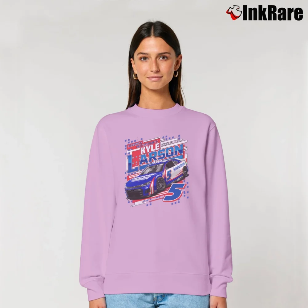 Women’s Kyle Larson 5 Car Relaxed Sweatshirt in light pink | Soft, Laid-Back Vibe