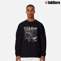 Men’s Kyle Larson Burnout Long-Sleeve Shirt in black | Sleek, Lightweight, Year-Round Wear