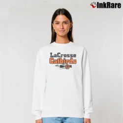 Women’s la crosse catbirds for CBA Basketball Nostalgia Relaxed Sweatshirt in white | Soft, Laid-Back Vibe