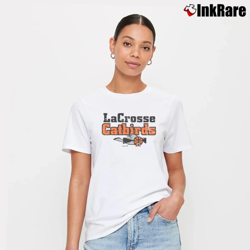 Women’s la crosse catbirds for CBA Basketball Nostalgia Signature T-Shirt in white | Soft, Flattering Fit
