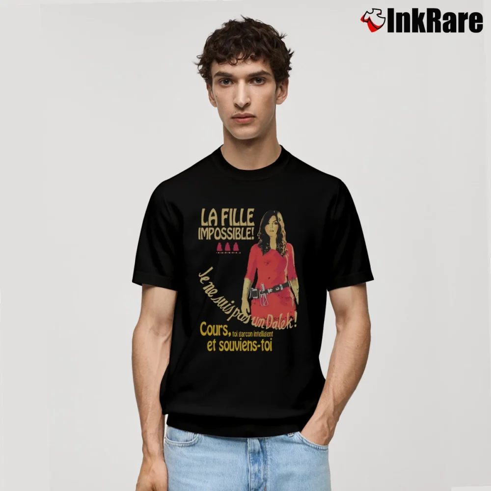 Men’s La Fille Impossible Fashion Printed Classic T-Shirt in black | Soft, Breathable Everyday Wear