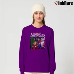 Women’s Labrador Avengers Marvel Parody Long-Sleeve Top in purple | Sleek, Versatile, All-Season
